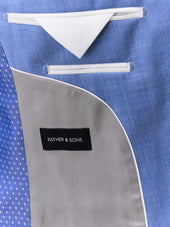 Costume 2 Pi Ces Slim En Laine Bleu Azur