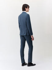 Costume 2 Pi Ces Regular En Laine Bleue