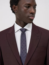 Costume 2 Pi Ces Slim En Laine M Lang E Bordeaux