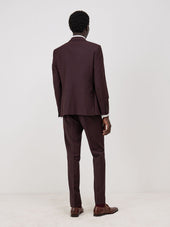 Costume 2 Pi Ces Slim En Laine M Lang E Bordeaux