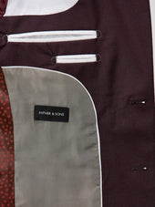 Costume 2 Pi Ces Slim En Laine M Lang E Bordeaux