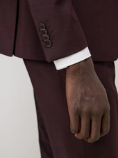Costume 2 Pi Ces Slim En Laine M Lang E Bordeaux