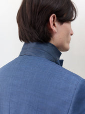 Costume 2 Pi Ces Slim En Laine Bleu Chambray