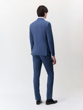 Costume 2 Pi Ces Slim En Laine Bleu Chambray