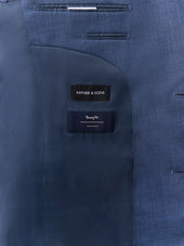 Costume 2 Pi Ces Slim En Laine Bleu Chambray