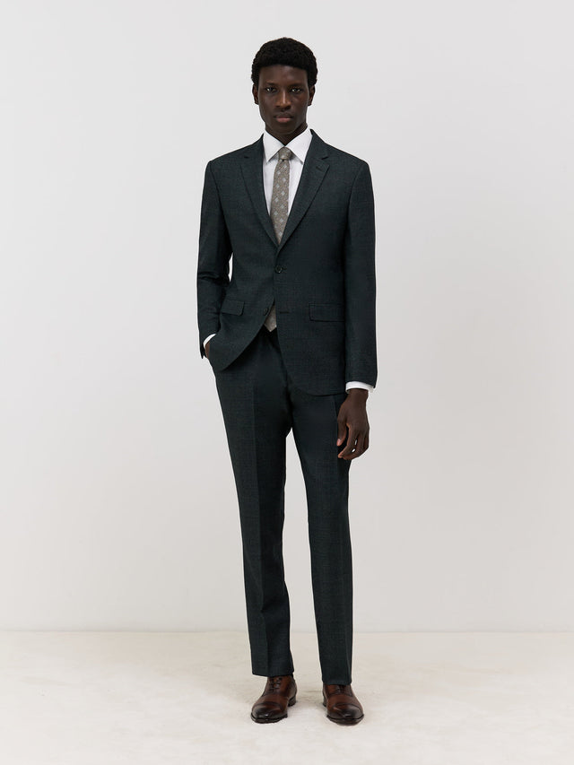 Costume 2 pièces Slim en laine mélangée kaki