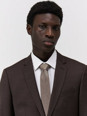 Costume 2 Pi Ces Slim En Laine Marron