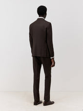 Costume 2 Pi Ces Slim En Laine Marron