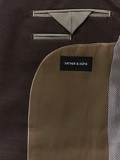 Costume 2 Pi Ces Slim En Laine Marron