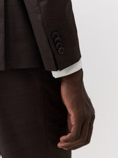 Costume 2 Pi Ces Slim En Laine Marron