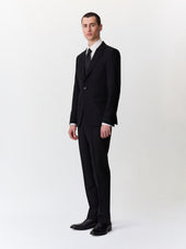 Costume 2 Pi Ces Slim En Laine Noire