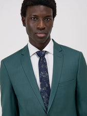 Costume 2 Pi Ces Slim En Laine Unie Vert Bouteille