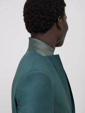 Costume 2 Pi Ces Slim En Laine Unie Vert Bouteille