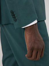 Costume 2 Pi Ces Slim En Laine Unie Vert Bouteille