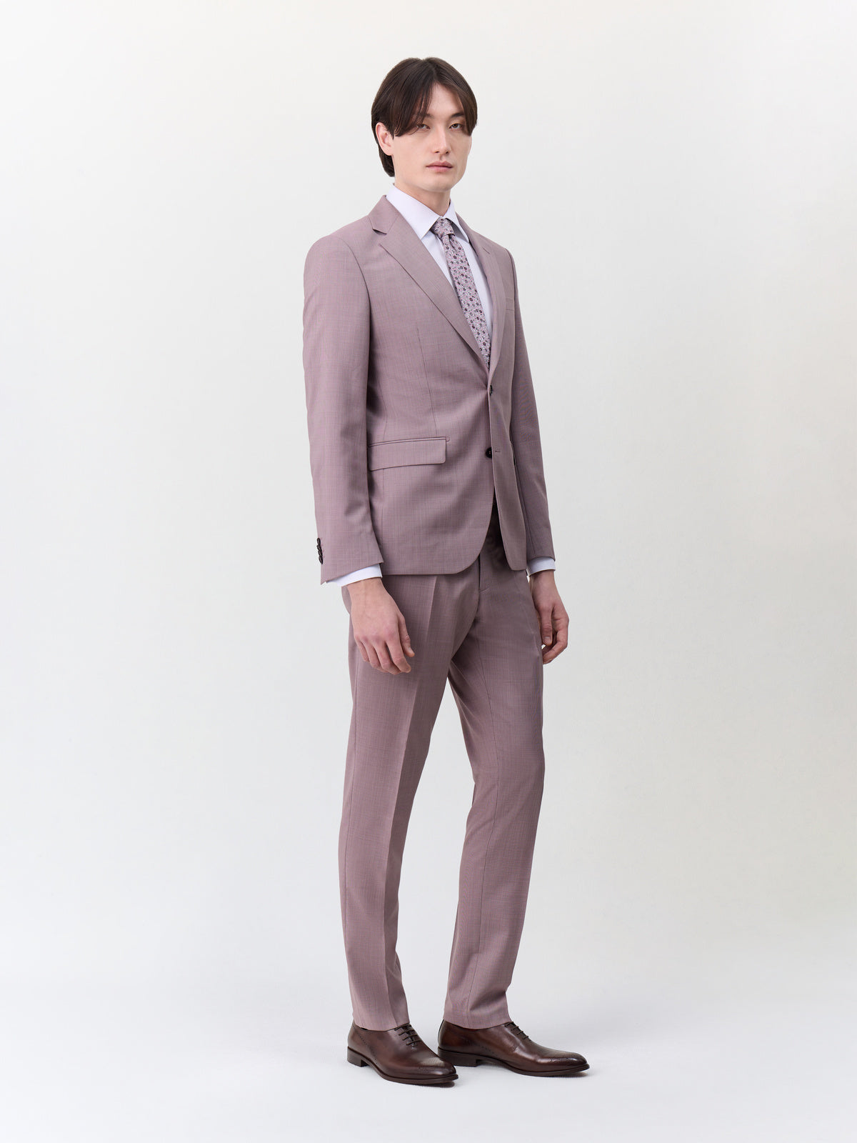 Costume 2 Pi Ces Slim En Laine Violette