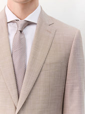 Costume 2 Pi Ces Slim En Laine M Lang E Beige
