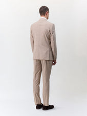 Costume 2 Pi Ces Slim En Laine M Lang E Beige