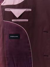 Costume 2 Pi Ces Slim En Laine Bordeaux