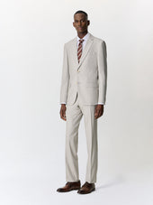 Costume 2 pièces slim en laine greige