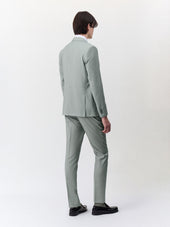 Costume 2 Pi Ces Slim En Laine Vert D Eau