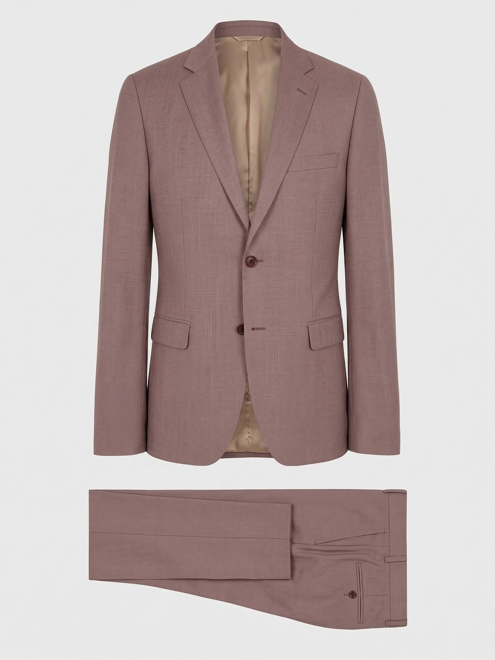 Costume 2 Pi Ces Slim En Laine Violet Clair