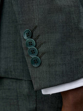 Costume 2 Pi Ces Slim En Laine M Lang E Vert Fonc