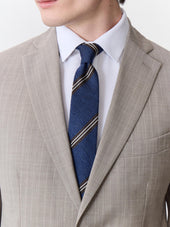 Costume 2 Pi Ces Regular En Laine Beige Rayures