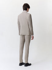 Costume 2 Pi Ces Regular En Laine Beige Rayures
