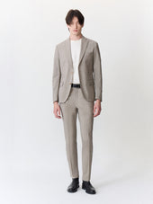 Costume 2 Pi Ces Regular En Laine Beige Rayures