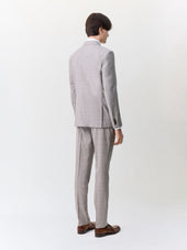 Costume 2 Pi Ces Slim En Laine Beige Prince De Galles