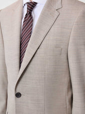 Costume 2 Pi Ces Slim En Laine Beige