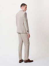 Costume 2 Pi Ces Slim En Laine Beige