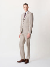 Costume 2 Pi Ces Slim En Laine Beige