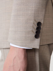 Costume 2 Pi Ces Slim En Laine Beige