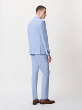Costume 2 Pi Ces Slim En Laine M Lang E Bleu Ciel