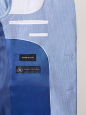 Costume 2 Pi Ces Slim En Laine M Lang E Bleu Ciel