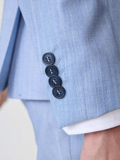Costume 2 Pi Ces Slim En Laine M Lang E Bleu Ciel