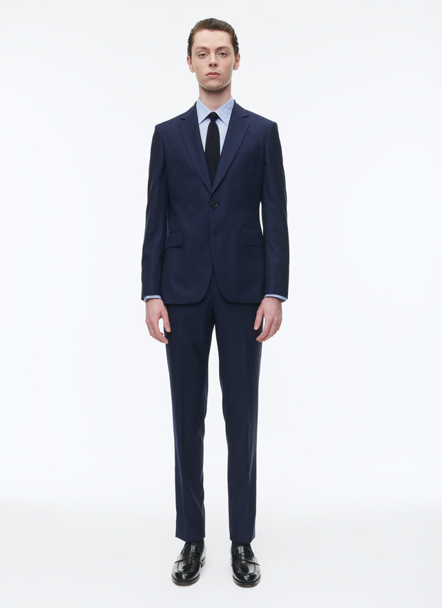Suit en serge de laine bleu marine