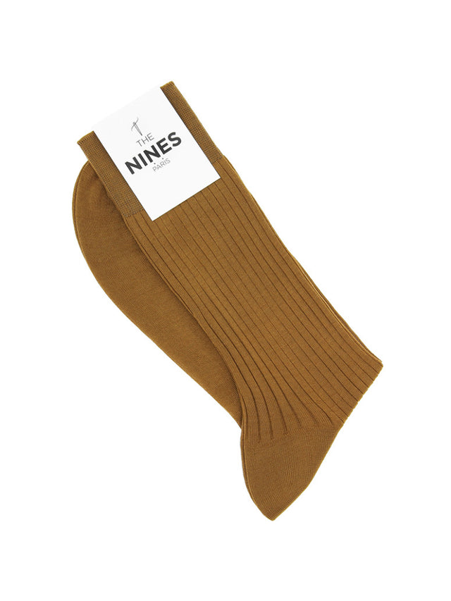 Camel cotton lisle socks