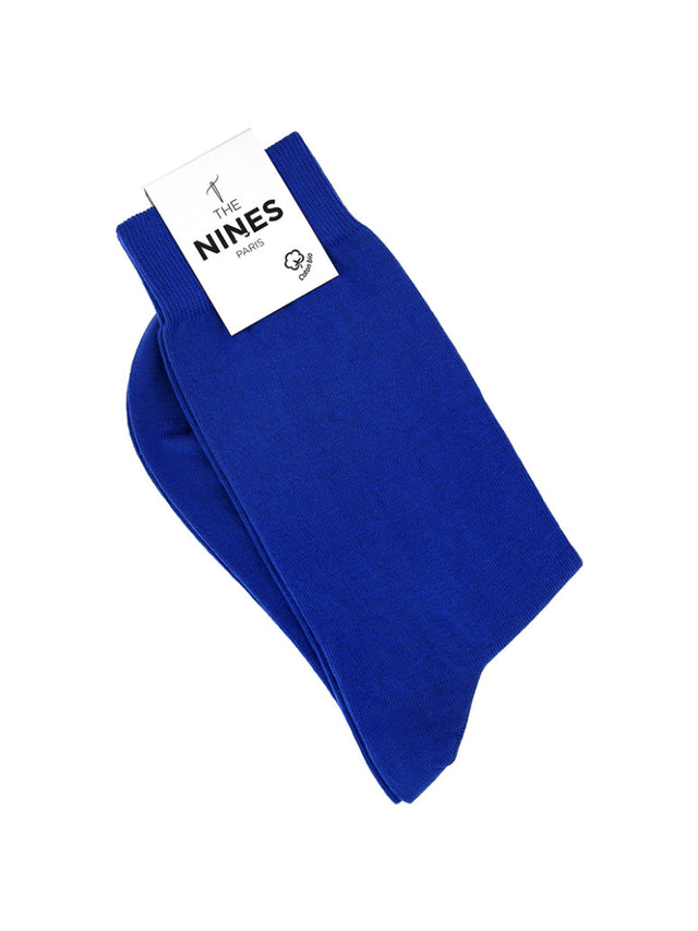 Organic cotton socks electric blue
