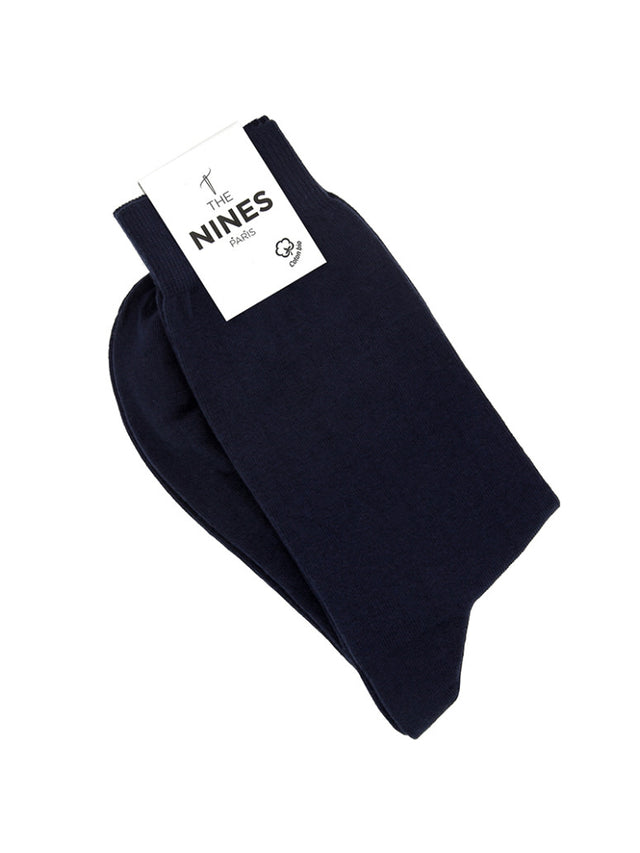 Organic cotton socks navy blue