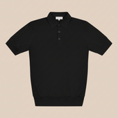 Extra-long Staple Cotton Coach Polo in Black