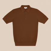 Extra-long Staple Cotton Coach Polo in Brown
