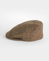 Country Herringbone Wool Flat Cap