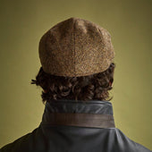 Country Herringbone Wool Flat Cap