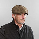 Country Herringbone Wool Gatsby Cap