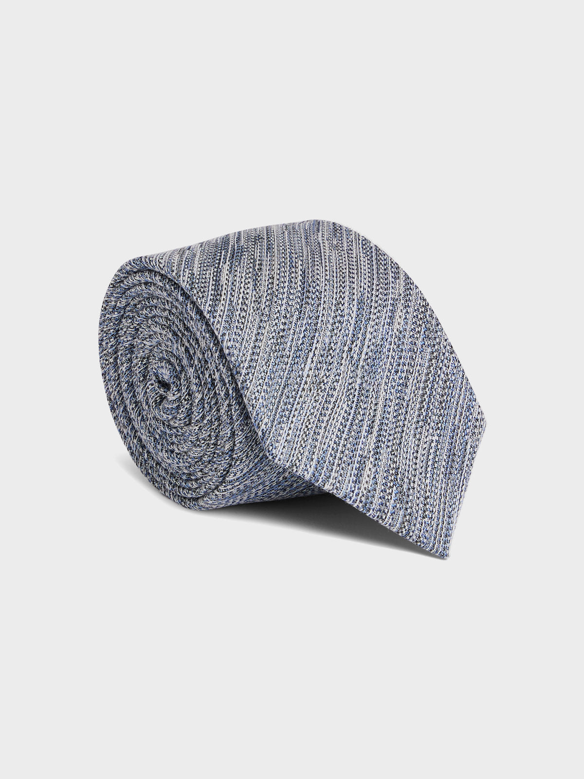 Cravate Large En Coton Et Soie Bleu C Rul En Rayures