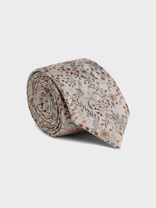 Cravate Large En Soie M Lang E Motif Fleuri