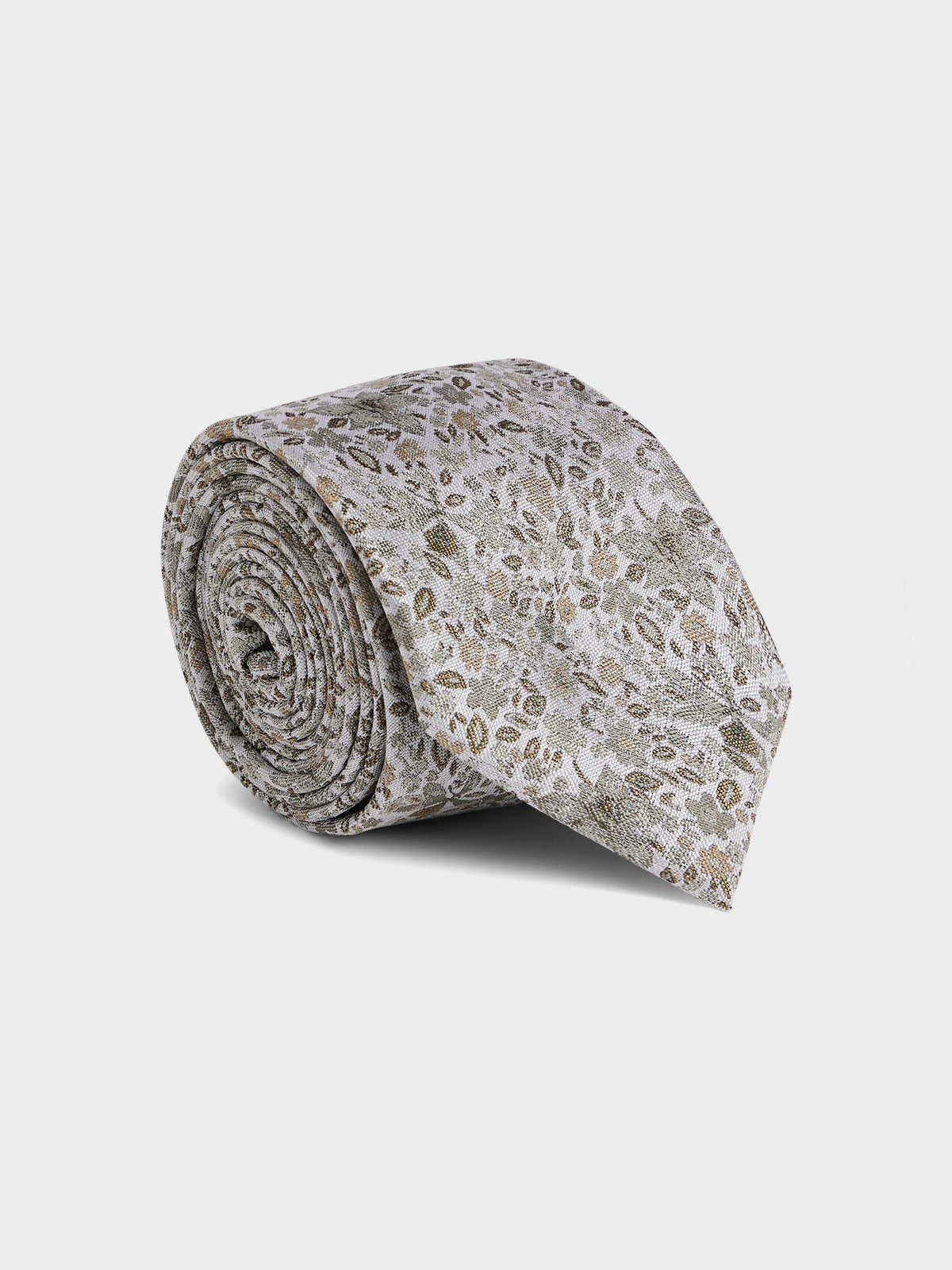 Cravate Large En Soie M Lang E Motif Fleuri Vert D Eau