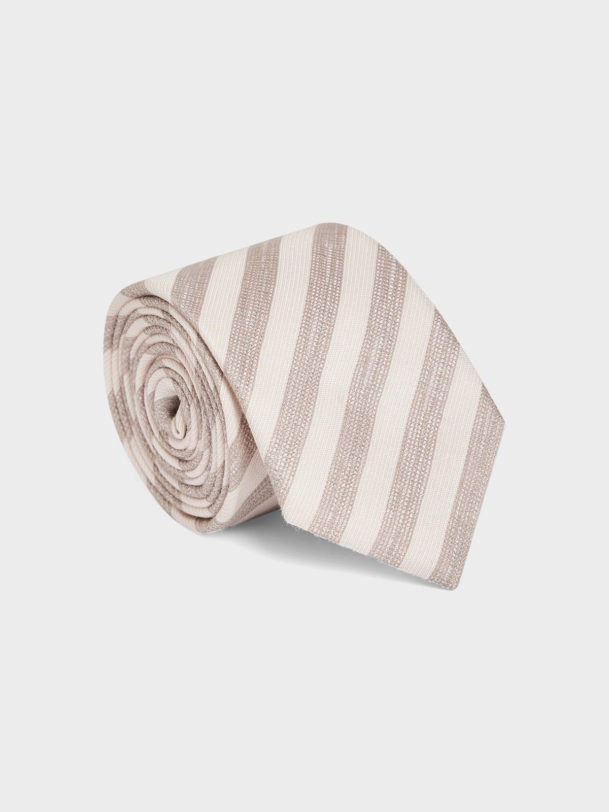 Cravate Large En Coton Et Soie Rayures